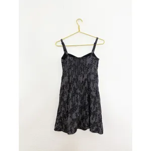 Anthropologie Lilka Ettie Jacquard Chemise Mini Dress Small Black Whimsigoth thumbnail 13