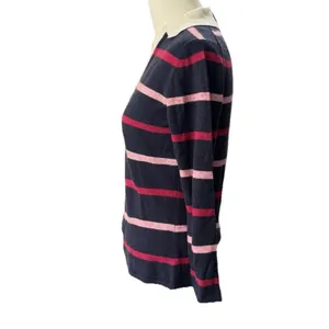 American Eagle sz Small NWT Striped Collared Preppy Y2K light Sweater thumbnail 3