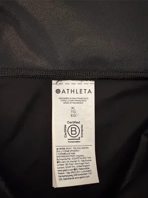 Athleta Elation Matte Foil Shine 7/8 Tight Leggings Women’s Size XL Black thumbnail 5