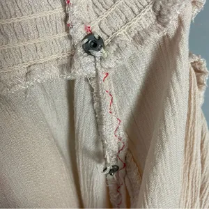 Free People‎ Wind Willow Embroidered Tunic Shift Mini Dress Size Small Tassels thumbnail 17