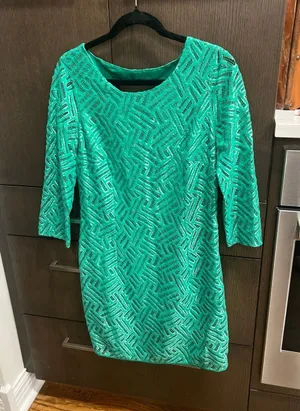 Lilly Pulitzer Camellia‎ dress in the Fern Green Bamboo Geo Lace size 8 thumbnail 1