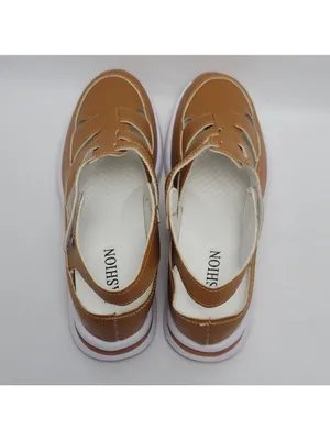 Women's Hollow Cut Out Fisherman Wedge Platform Sandals Brown, Size 40 thumbnail 7