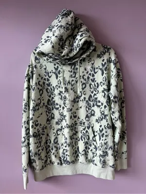 Gymshark Women’s Light Green All Over Animal Print Hoodie‎ Sweatshirt Medium thumbnail 2