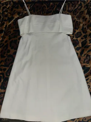 Zara White Cutout Mini Dress Sz. S thumbnail 1