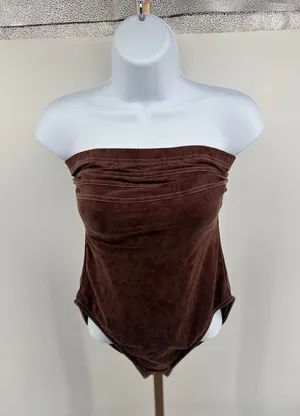 Magicsuit Strapless Shaping One Piece Swimsuit Brown Women Size 10 thumbnail 1