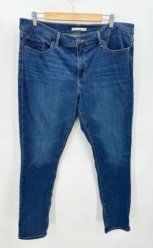 Levi's Dark‎ Wash 311 Shaping Skinny Denim Jeans Cotton Stretch Women Size 34 thumbnail 1