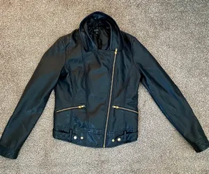 Quinn Leather Jacket Gold thumbnail 2
