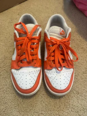 Gold Nike Dunk Low Orange Metallic White thumbnail 2