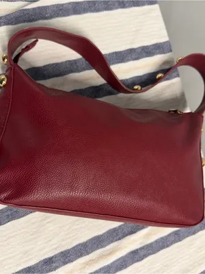 Universal Thread Burgundy Shoulder Bag with Gold Studs thumbnail 6