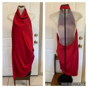 Size 8 Gianni Bini red halter dress thumbnail 2