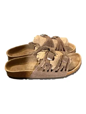 Birkenstock Granada Suede Leather Cut-Out Double Strap Sandals Mocha Brown EU 37 US 6-6.5 Narrow thumbnail 3
