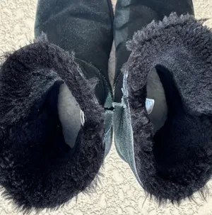 Ugg Marciela Boots Black Suede Shearling Mid Calf Size 9 thumbnail 5