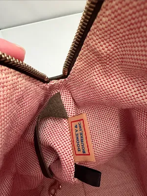 Dooney & Bourke Tan and Brown Logo Dome Satchel thumbnail 10