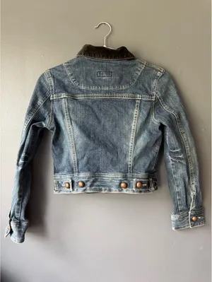 Comfort Denim Girl’s Denim Jacket with Velvet Collar Size M (10/12) thumbnail 2