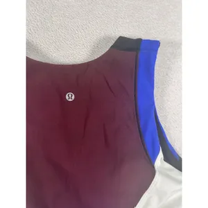Lululemon Kick Serve Sweat Bra Black Blue Red White Sz 10 Pads Running Athletic thumbnail 2