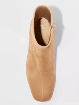 a new day Tan Block Heel Faux Suede Ankle Booties Size 9.5 thumbnail 5