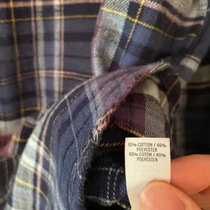 Aerie Blue Purple Plaid Button Down Shirt Western Boho Loungewear Women Medium thumbnail 10