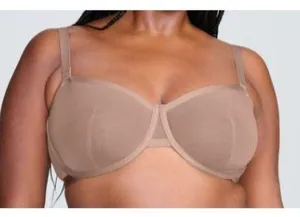 Cuup The Balconette Mesh Bra Taupe Lingerie Womens 34F thumbnail 1