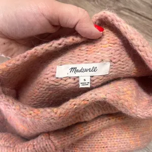 MADEWELL Funnel Neck Sweater In Pink-multi size small‎ thumbnail 4