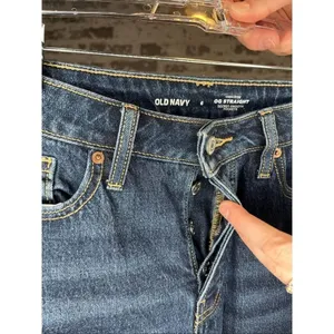 Old navy | women OG straight highrise denim button fly jeans thumbnail 2