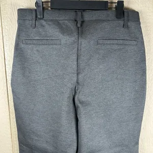 Quince Ultra-Stretch Ponte Straight Leg Pants Large Charcoal Gray Office Career thumbnail 4