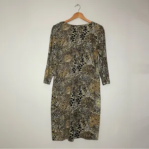 Lilly Pulitzer Tessa 3/4 Sleeve V-Neck Dress Rattan Walk On The Wild Side thumbnail 9