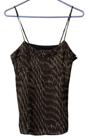 Banana Republic Polyester‎ Size 4 Tank Top Lightweight Brown Spagetti Straps NWT thumbnail 1