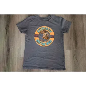Vans Off The Wall Black Tiger Graphic Short Sleeve Tee T-Shirt Top Size xs thumbnail 2
