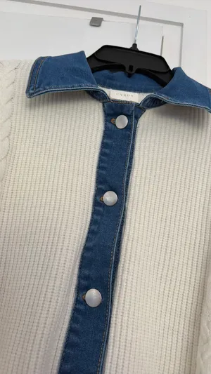 Cyrus Denim Trim Sweater thumbnail 3
