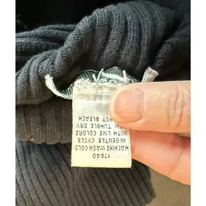 Newport News Womens‎ XL Sweater Black Ribbed Knit Cotton Turtleneck Mock Neck thumbnail 7