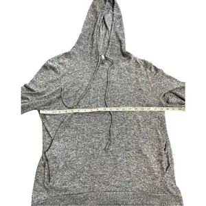 Anthropologie Saturday Sunday‎ womens Heathered gray pullover hoodie size Small thumbnail 8