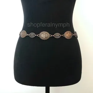 Y2K Boho Antique Bronze Medallion Chain Belt, Fits 22–37.5 Inches, X7GA1174 thumbnail 5