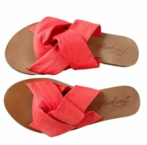 Free People Sandal Rio Vista Neon Coral Slide Leather Sandals Womens Size 36 | 6 thumbnail 5