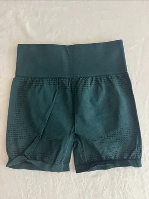 Gymshark Seamless High-Waist Bike Shorts — Teal Green thumbnail 2