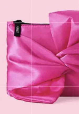 Ipsy Hot Pink Satin Cosmetic Glam Bag thumbnail 1