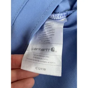 Carhartt Force Womens Scrub Top Medium Blue Short Sleeve V-Neck With Pockets thumbnail 9