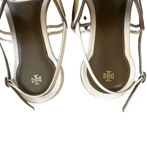 Tory Burch Marquetry Disk Sandal Cream Toasted Sesame‎ 9.5 thumbnail 4