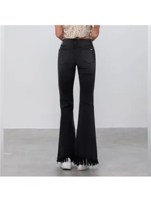 Insane Gene Revival Black High Rise Super Flare‎ Jeans Size 27 thumbnail 2