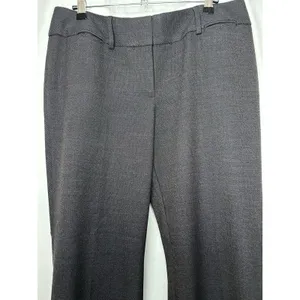 Ann Taylor LOFT Julie Trouser Pants Women's Size 10 Dark Gray Flat Front Dressy thumbnail 2