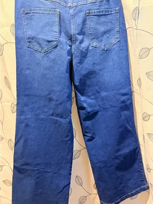 Women’s Wide Leg Flare Jeans in Blue thumbnail 4