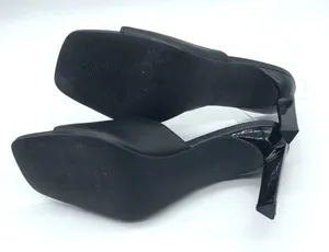 BP. Womens Mirra Black High Heel Square Toe Sandals Size 9.5 thumbnail 6