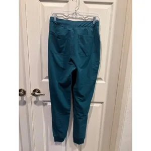 MANDALA Teal Scrub Pants Jogger Fit Woven w Equa-Tek Technology Size‎ Small Tall thumbnail 3
