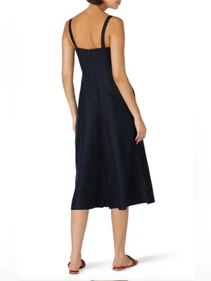 Club Monaco Linen/Cotton/Lyocell Wide Leg Midi Jumpsuit Size 10 thumbnail 5