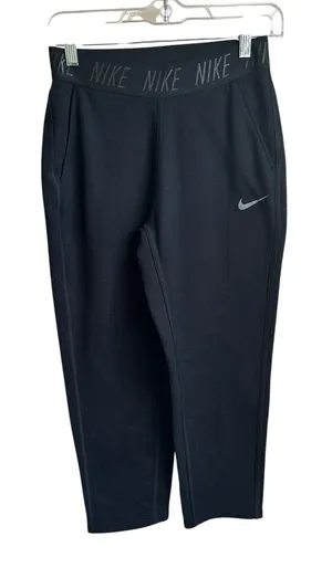 Nike Black Cropped Sweats - Small thumbnail 1