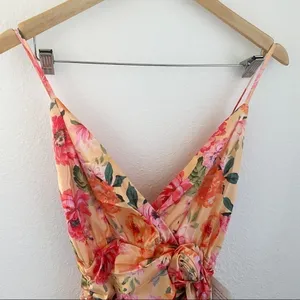 For Love & Lemons Versilla Floral Satin Hi-Lo Dress XS NWT‎ thumbnail 8