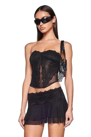 I.AM.GIA Demie Corset in Black Large New Womens Bustier Tank Top thumbnail 13