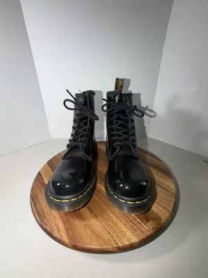Dr. Martens 1460 Black Patent Leather Lace-Up Boots thumbnail 2