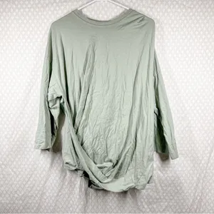 Free‎ People Beach Sage Green Oversized Top thumbnail 2
