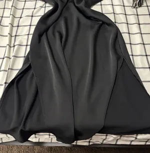 Black silk midi dress thumbnail 3