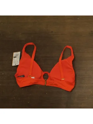 NWT Lauren Ralph Lauren Macrame O Ring Bikini Top Swim Persimmon Orange 10 thumbnail 5